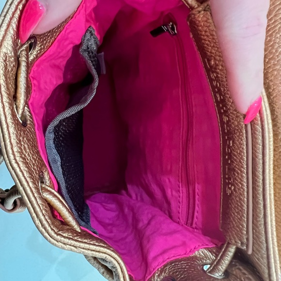NWOT SportChic Women’s Vegan Mini Backpack | Metallic Gold - Picture 8 of 10